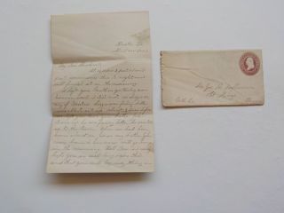 Antique Letter 1887 Baxter St.  Mary 