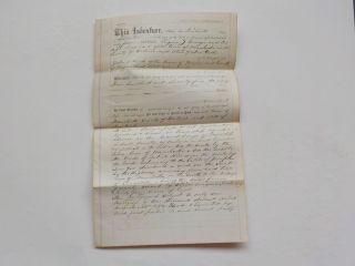 Antique Document 1874 Manchester Ontario County York Selick Hill Coonsville