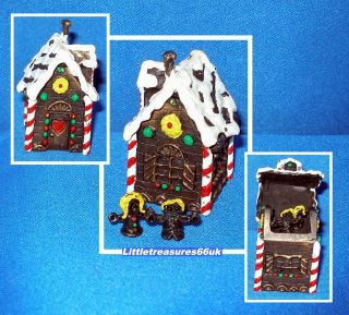 Downs 198? H/p Pewter Thimble.  Gingerbread House