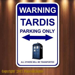 Doctor Who - Tardis Parking - Aluminum Parking Sign - Tardis,  Dr.  Who