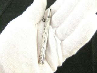Sterling Silver Needle or Toothpick Holder Case Tube Dancing Girl 3