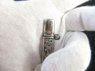 Sterling Silver Needle or Toothpick Holder Case Tube Dancing Girl 4