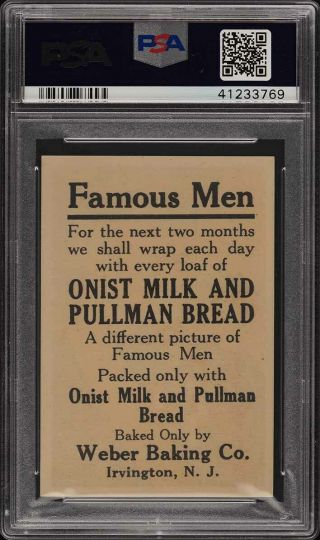 1920 D117 Famous Men General Phil Sheridan PSA 7.  5 NRMT,  (PWCC) 2