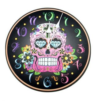 Day Of The Dead Sugar Skull Clock,  Wicca,  Goddess,  Witch Shop