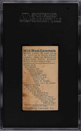1910 E49 American Caramel Wild West Caramels Buffalo Bill SGC 3 VG (PWCC) 2