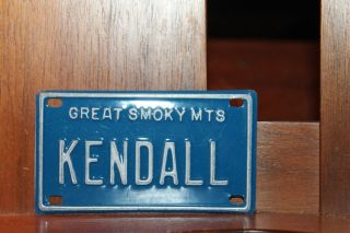 Vintage 1970’s Tn Bicycle License Plate Great Smoky Mts Mountains Kendall