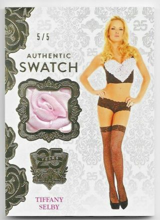 2019 19 Benchwarmer 25 Years Tiffany Selby Gold Foil Swatch Card /5 Playboy 5/5