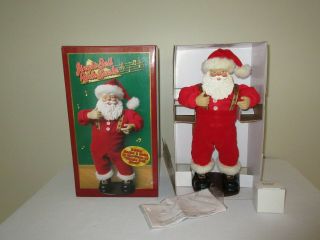 1998 1st Edition Rock & Roll Christmas Jingle Bell Rock Dancing Santa Claus 3