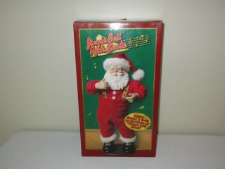 1998 1st Edition Rock & Roll Christmas Jingle Bell Rock Dancing Santa Claus 4