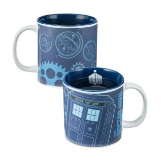 Doctor Who Tardis Heat Changing Coffee Mug - Heat Activated Coffee Cup - 20 Oz.
