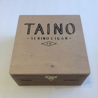 Cigar Box Taino Serino Cigar Co.  Toro Empty Wood Storage Stash Crafts