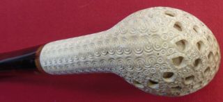 Hand Carved Block Meerschaum Pipe With Case. 6