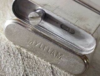 MYLFLAM Petrol Lighter w/ “MERCEDES BENZ” Ad,  Vtg 1940s Made in Germany, 4