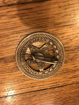 Vintage U.  S.  Old West Cowboy Metal Ashtray,  Texas Ranger Pin