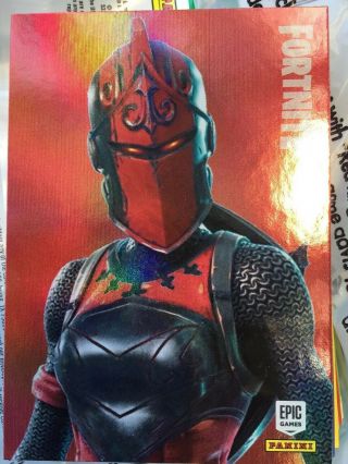 2019 Panini Fortnite Series 1 Red Knight Ssp Foil Holofoil Legendary Outfit 285