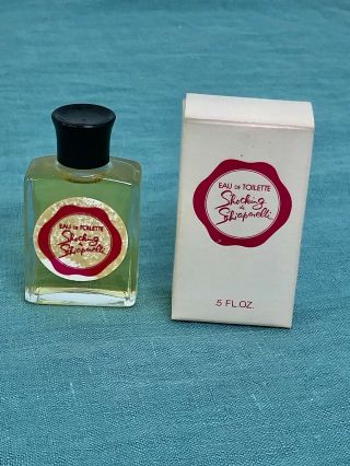 Vtg Sample Size Eau De Toilette Shocking Schiaparelli Perfume Bottle & Box.  5oz