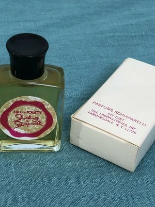 Vtg sample size Eau de Toilette Shocking Schiaparelli perfume bottle & box.  5oz 2