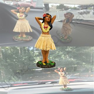Hula Girl Dancing Figurine Dashboard Doll Hawaiian Dancer Bobble Aloha Cars Auto