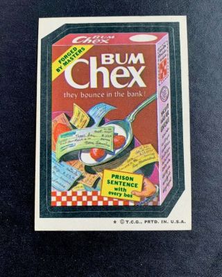 1974 Topps Wacky Packages 4th Series Rare Bum Chex