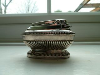 Vintage Ronson Silver Plated Varaflame Queen Anne Table Lighter