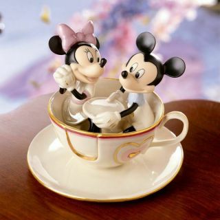 Lenox Disney Mickeys Teacup Twirl With Minnie Mouse Fine China Figurine 6229181