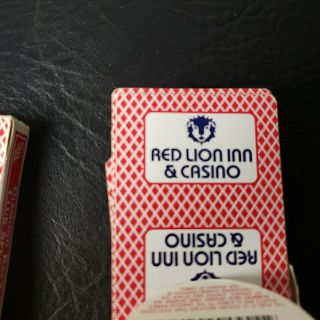 Vintage Red Lion Inn & Casino Country Inn Bee Playing Cards Two Decks 4