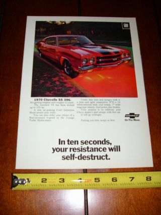 1970 Chevrolet Chevelle Ss 396 - Ad