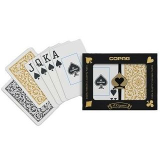 Copag Bridge Size Jumbo Index 1546 Playing Cards (black/gold)