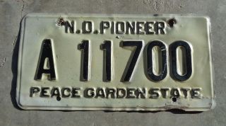 North Dakota Pioneer License Plate A 11700
