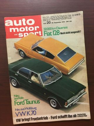 September 1970 Issue Of Auto Motor Und Sport