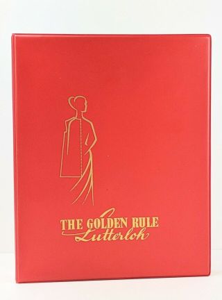 1969 Golden Rule Lutterloh Vintage Ladies Fashion Patterns Red Binder -