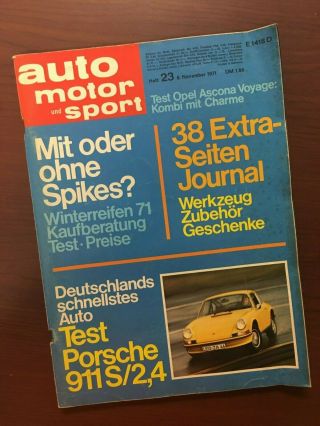 November 1971 Issue Of Auto Motor Und Sport