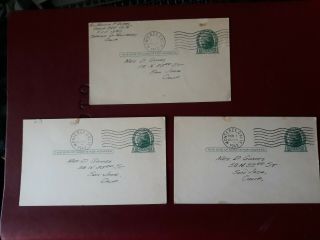 American Ww2 Letters Home On Postcards Private Gomes San Jose California Usa