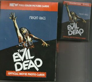The Evil Dead Complete Card & Sticker Set Wrapper Empty Box Bruce Campbell Raimi