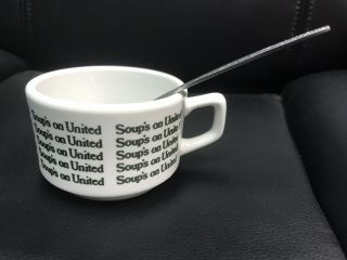 United Airlines Soup Mug And Spoon