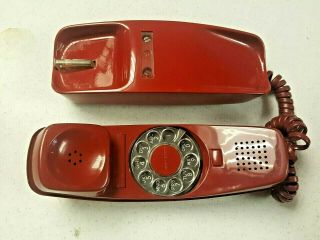 Bell Telephone Western Electric Vintage Rotary Dialing Handset Dark Red