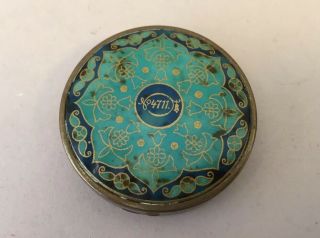 Vintage Art Deco Brass And Enamel 4711 Cologne Perfume Compact With Mirror