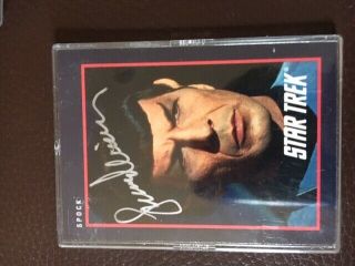 Leonard Nimoy As Mr.  Spock Auto Autograph Card