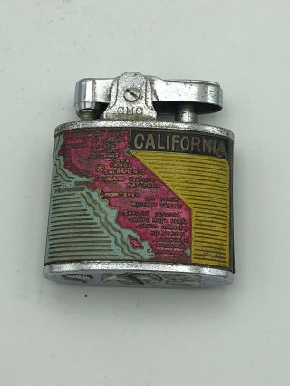 Continental California State Pocket Lighter Unique Vintage Antique Collectible