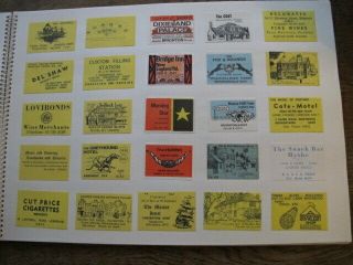 36x Vintage British Matchbox Labels - Small Size - Adverts For Shops,  Places Etc