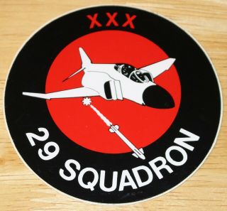 Old Raf Royal Air Force 29 Squadron Mcdonnell Douglas F - 4 Phantom Sticker
