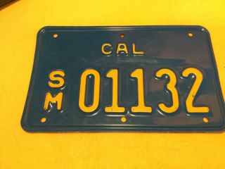 California Snowmobile License Plate (1970’s)