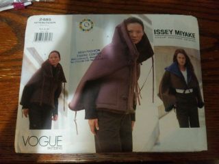 Issey Miyake Vogue Patterns 2485 Misses Jacket Sizes Xs - M