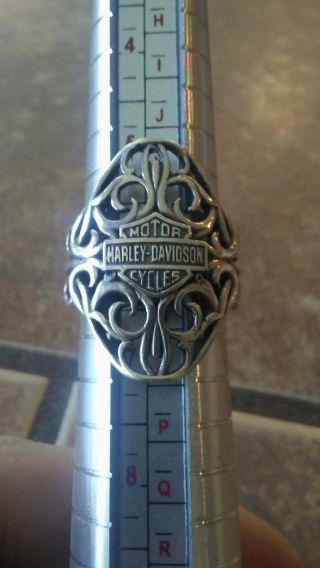Harley Davidson Sterling Silver Ring (rare Mod)