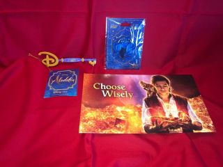 2019 Disney Dsf Dssh Genie Pin Le 300 Aladdin Live Action,  Genie Lamp Key,  Flyer