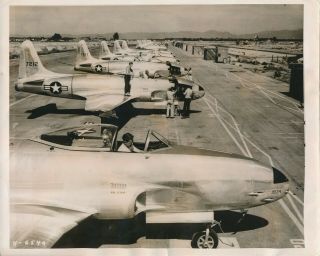 1948 8 X 10 Usaf Press Photo Lockheed P - 80 Shooting Star Jet Fighters