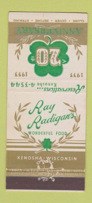 Matchbook Cover - Ray Radigan 