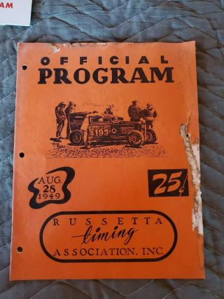 Russetta Timing Association Racing Program 1949 Scta Bonneville S.  C.  T.  A.  Trog