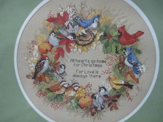 Forest Birds Wreath - Counted Cross Stitch Kit - Dimensions 8413 1991