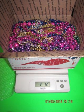 8 Pound Box Of Authentic Orleans Mardi Gras Beads Various Colors And Length